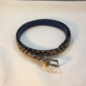 Coach navy blue belt